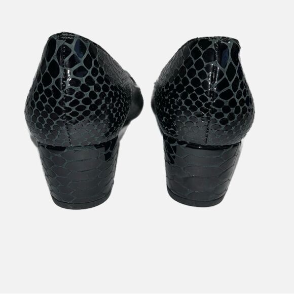 Stuart Weitzman / Snake Embossed Patent Leather Pumps - Picture 5 of 8